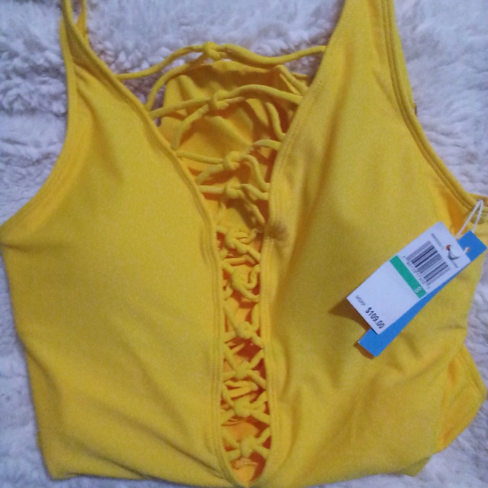 Bleu by Rod Beattie  1PC Yellow Swimsuit  Size: 8  BNWT